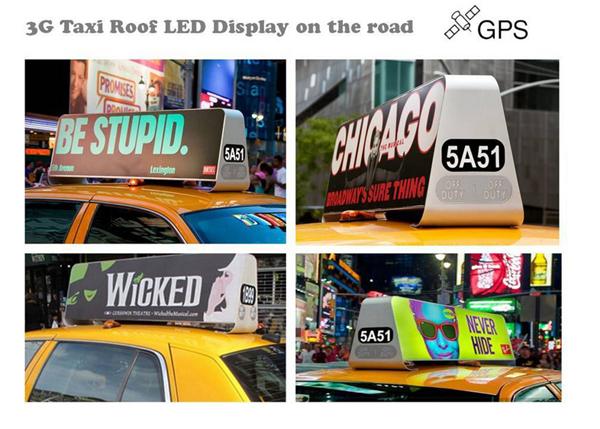 El taxi de la prenda impermeable de P5 IP65 llevó la muestra en el camino