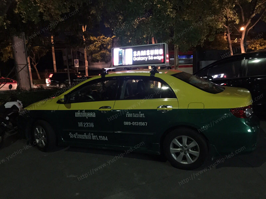 220V / 50HZ Advertising Taxi Top Led Display / Billboard / Sign
